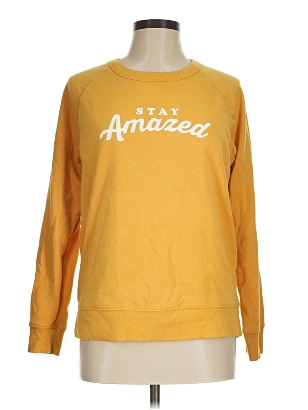 Stay Amazed Yellow Crewneck Sweatshirt Old navy